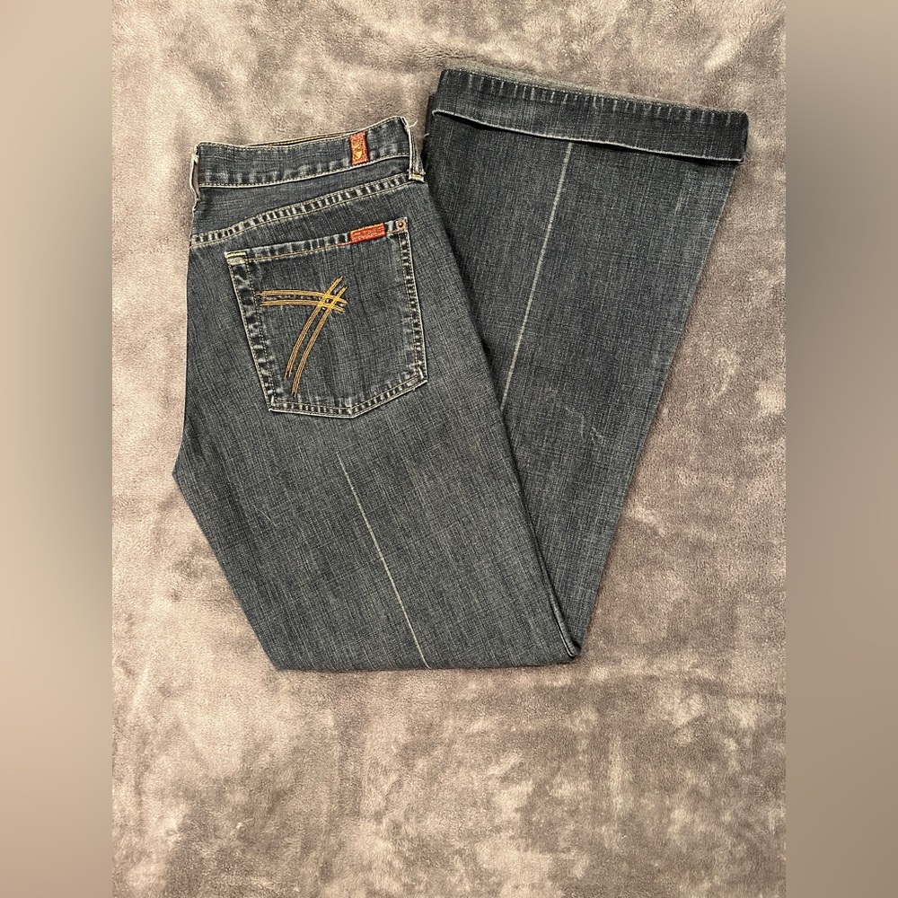 Women’s 7 For All Man Kind jeans, low rise, waist 30